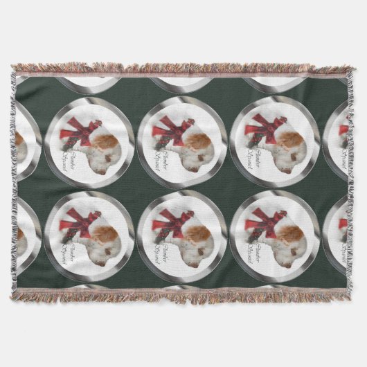 Clumber Spaniel Kerstmis Deken (Voorkant)