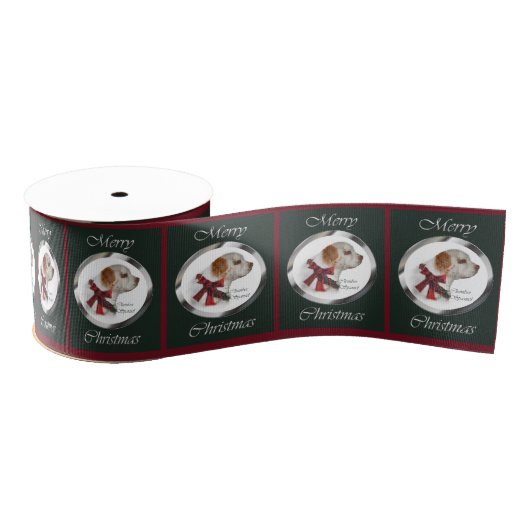 Clumber Spaniel Kerstmis Grosgrain Lint (Spoel)