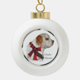 Clumber Spaniel Kerstmis Keramische Bal Ornament