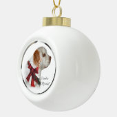 Clumber Spaniel Kerstmis Keramische Bal Ornament (Rechts)