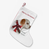 Clumber Spaniel Kerstmis Kleine Kerstsok (Voorkant (Hangend))