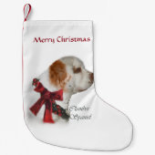 Clumber Spaniel Kerstmis Kleine Kerstsok (Voorkant)