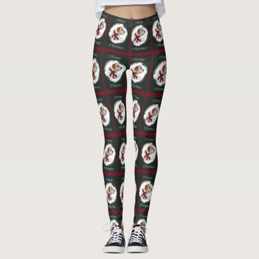 Clumber Spaniel Kerstmis Leggings (Voorkant)