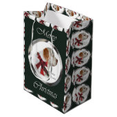 Clumber Spaniel Kerstmis Medium Cadeauzakje (Voorkant Gekanteld)