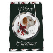 Clumber Spaniel Kerstmis Medium Cadeauzakje (Achterkant)