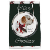 Clumber Spaniel Kerstmis Medium Cadeauzakje (Achterkant)