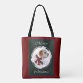 Clumber Spaniel Kerstmis Tote Bag (Achterkant)