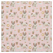 Clumber Spaniel koffiezetroze Stof (Swatch)