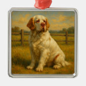 Clumber Spaniel Metalen Ornament (Voorkant)