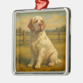 Clumber Spaniel Metalen Ornament (Links)