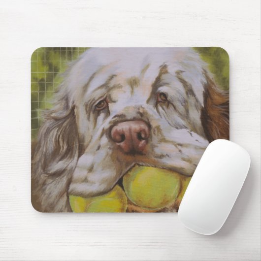 Clumber Spaniel Muismat (Met muis)