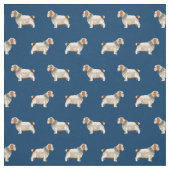 Clumber Spaniel navy blue Stof (Swatch)