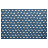 Clumber Spaniel navy blue Stof (Fat Quarter)