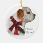 Clumber Spaniel Ornament met kerstcadeaus (Achterkant)