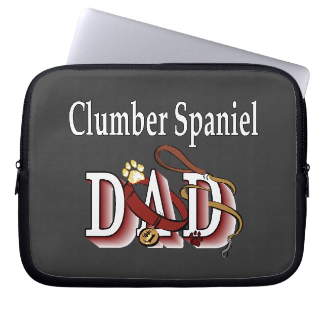 Clumber Spaniel papa Laptop Sleeve (Voorkant)