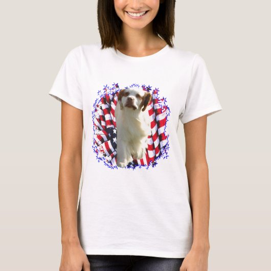 Clumber Spaniel Patriot T-shirt (Voorkant)