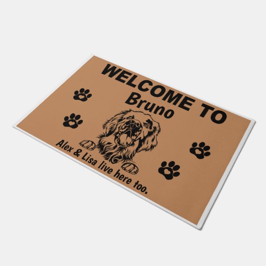 Clumber Spaniel Personalized Door Mat Doormat (Schuin)