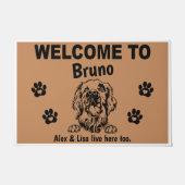 Clumber Spaniel Personalized Door Mat Doormat (Voorkant)