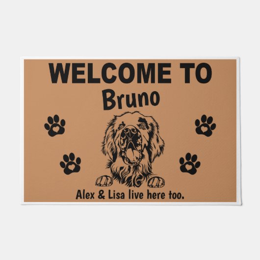 Clumber Spaniel Personalized Door Mat Doormat (Voorkant)