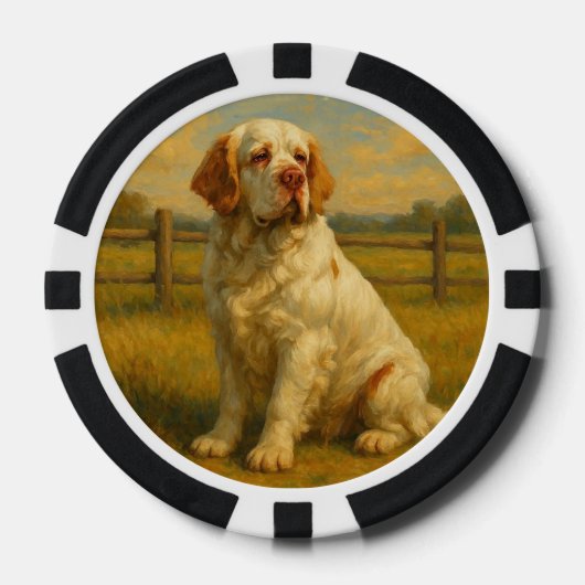Clumber Spaniel Poker Chips (Voorkant)