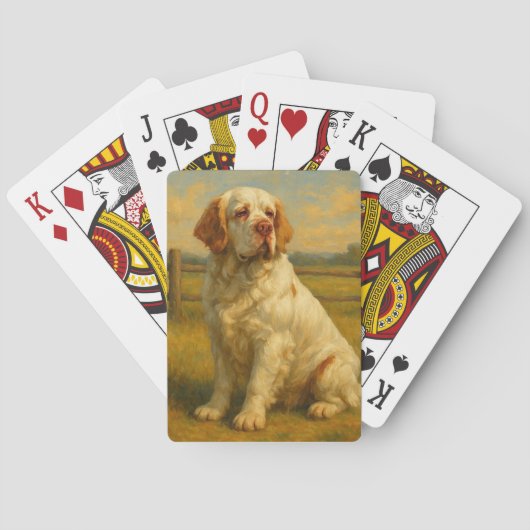 Clumber Spaniel Pokerkaarten (Achterkant)