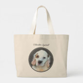Clumber Spaniel Puppy Schilderen Originele Hond Ar Grote Tote Bag (Achterkant)