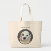 Clumber Spaniel Puppy Schilderen Originele Hond Ar Grote Tote Bag (Voorkant)