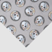 Clumber Spaniel Puppy Schilderen Originele Hond Ar Tissuepapier (Detail)