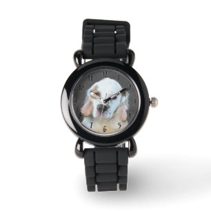 Clumber Spaniel Puppy Schilderij - Originele honde Horloge