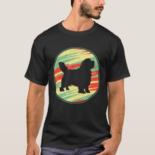 Clumber Spaniel Retro  Silhouette Cute Dog T-shirt