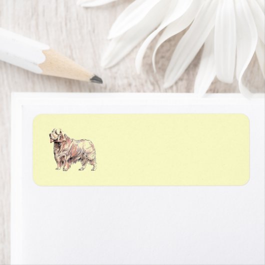 Clumber Spaniel Return Address Avery Label (Insitu)