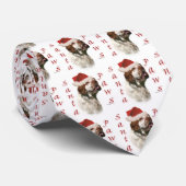 Clumber Spaniel Santa Paws Stropdas (Opgerold)