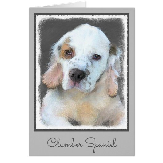Clumber-spaniel schilderen - Kute Original Dog Art (Voorkant)