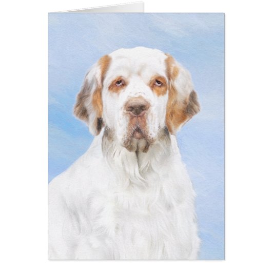 Clumber-spaniel schilderen - Kute Original Dog Art (Voorkant)