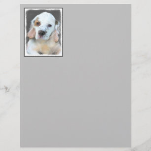 Clumber-spaniel schilderen - Kute Original Dog Art