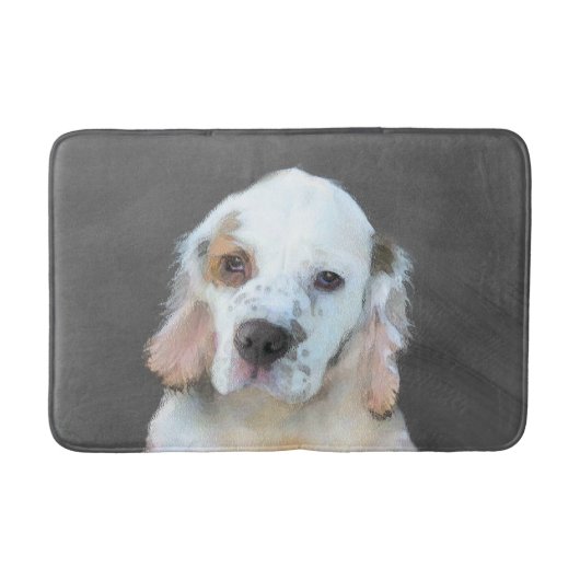 Clumber-spaniel schilderen - Kute Original Dog Art Badmat (Voorkant)