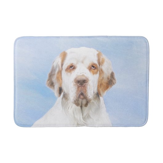 Clumber-spaniel schilderen - Kute Original Dog Art Badmat (Voorkant)