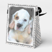 Clumber-spaniel schilderen - Kute Original Dog Art Bedankdoosjes (Achterkant)