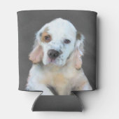 Clumber-spaniel schilderen - Kute Original Dog Art Blikjeskoeler (Achterkant)