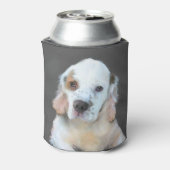 Clumber-spaniel schilderen - Kute Original Dog Art Blikjeskoeler (Blikje Achterkant)