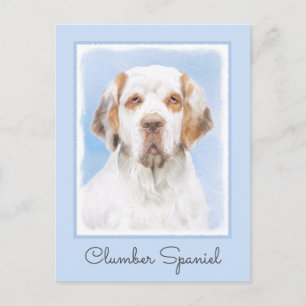Clumber-spaniel schilderen - Kute Original Dog Art Briefkaart