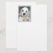 Clumber-spaniel schilderen - Kute Original Dog Art Briefpapier (Voorkant / Achterkant)
