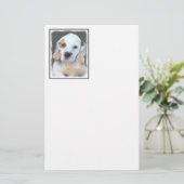 Clumber-spaniel schilderen - Kute Original Dog Art Briefpapier (Staand voorkant)