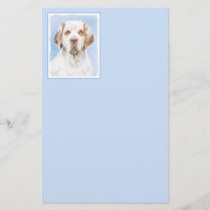 Clumber-spaniel schilderen - Kute Original Dog Art Briefpapier