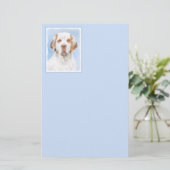 Clumber-spaniel schilderen - Kute Original Dog Art Briefpapier (Staand voorkant)