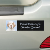 Clumber-spaniel schilderen - Kute Original Dog Art Bumpersticker (Op auto)