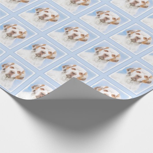 Clumber-spaniel schilderen - Kute Original Dog Art Cadeaupapier (Hoek)