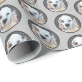 Clumber-spaniel schilderen - Kute Original Dog Art Cadeaupapier (Rol Hoek)
