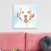 Clumber-spaniel schilderen - Kute Original Dog Art Canvas Afdruk (Insitu (Woonkamer))