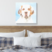 Clumber-spaniel schilderen - Kute Original Dog Art Canvas Afdruk (Insitu (Slaapkamer))